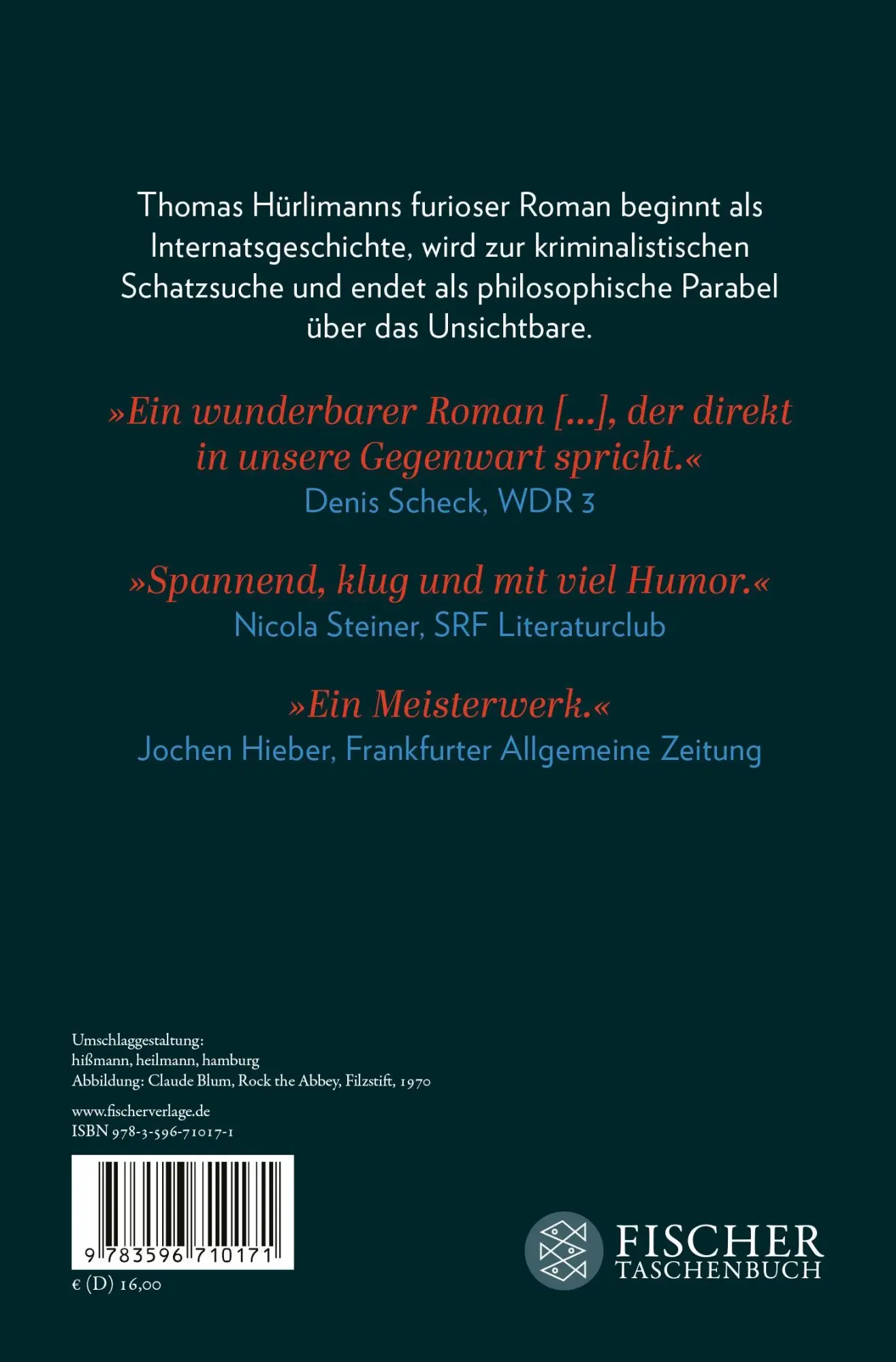 Rückseite: 9783596710171 | Der Rote Diamant | Roman | Thomas Hürlimann | Taschenbuch | 320 S.