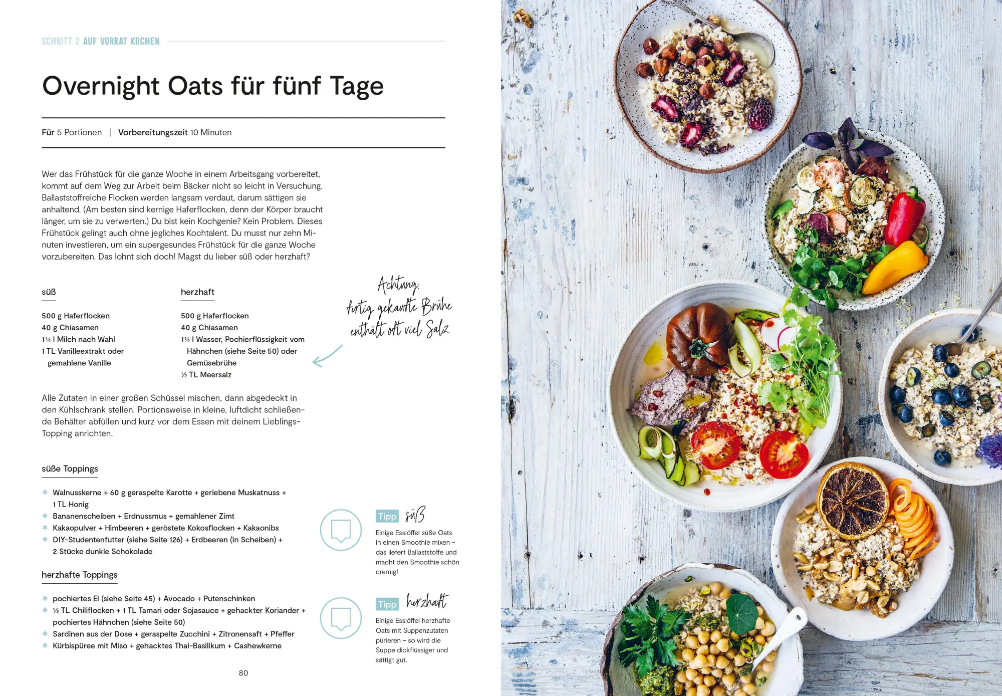 Bild: 9783965840171 | Healthy Meal Prep | 1 x kochen, 5 x natürlich und gesund genießen | ZS