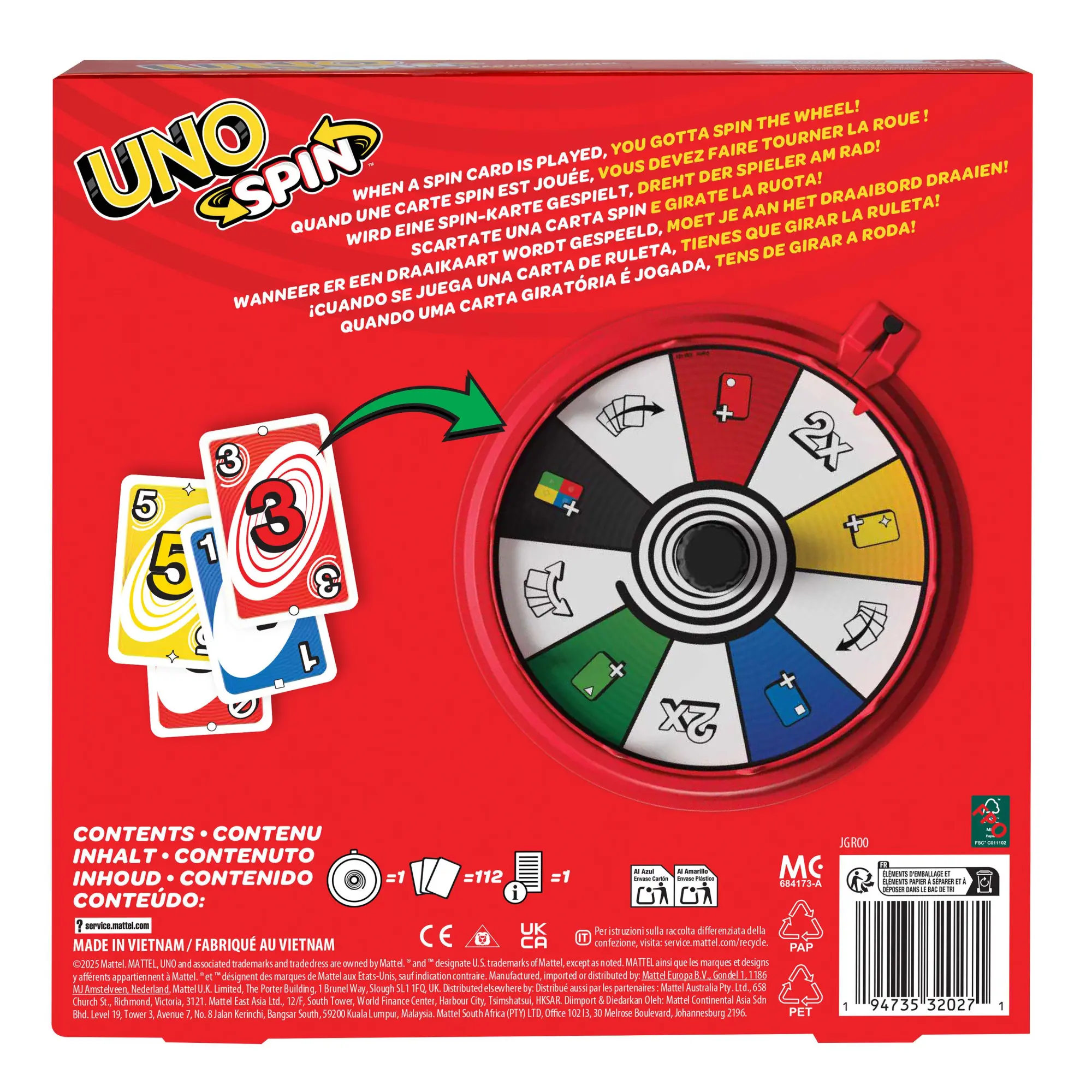 Bild: 194735320271 | UNO Spin | Spiel | JGR00 | Deutsch | 2025 | Mattel GmbH