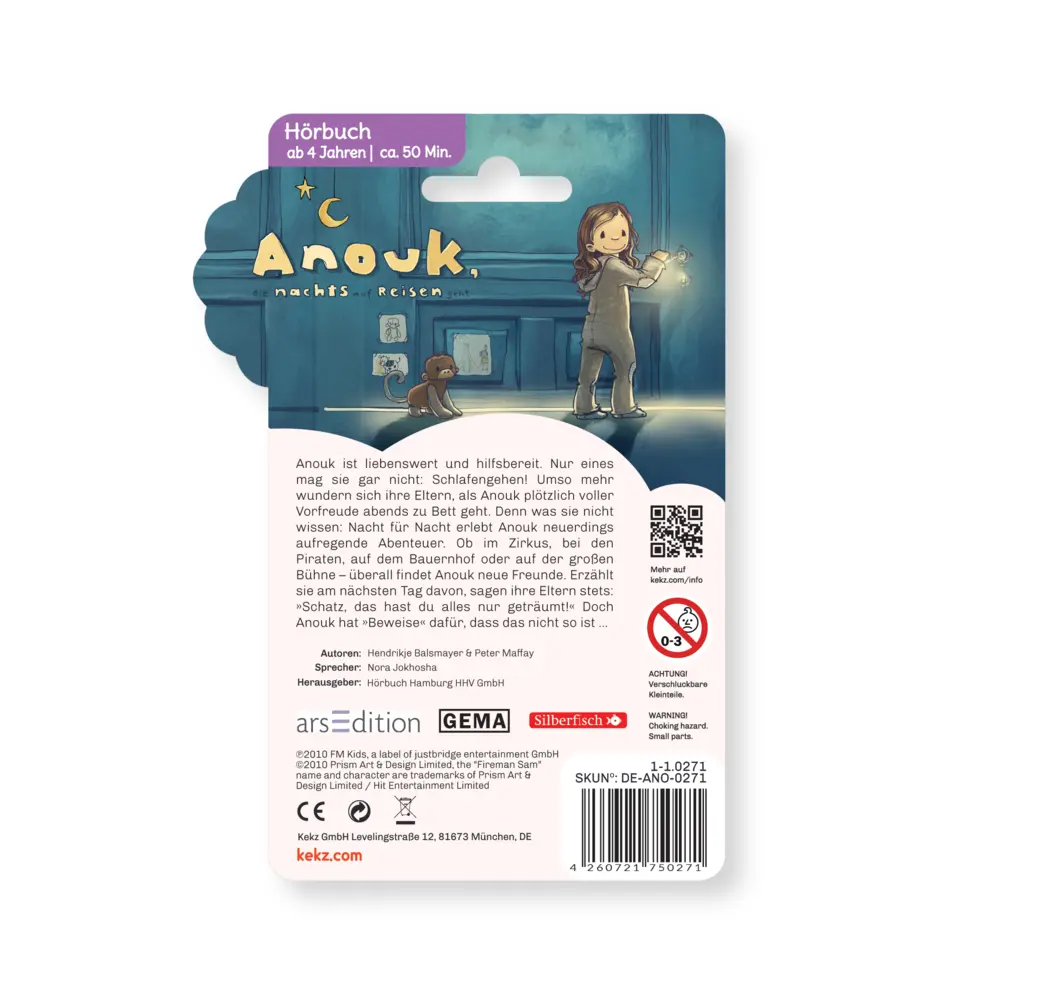 Bild: 4260721750271 | Anouk, die nachts auf Reisen geht,1 Audio-Chip | Hörspiel | Kassette