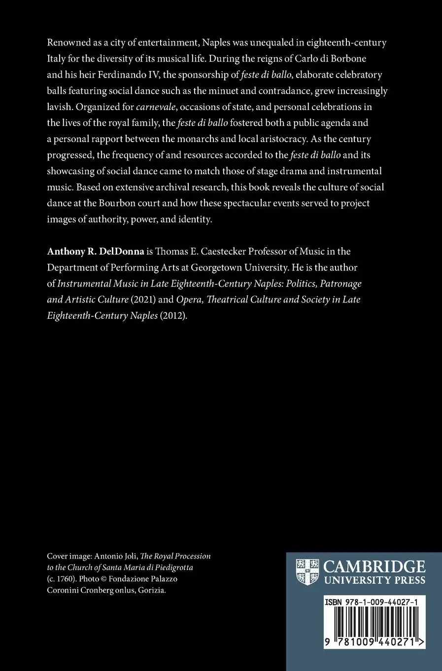 Rückseite: 9781009440271 | Naples, Capital of Dance | Anthony R. Deldonna | Buch | Englisch