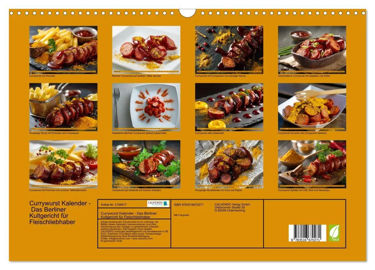 Bild: 9783516670271 | Currywurst Kalender - Das Berliner Kultgericht für Fleischliebhaber...