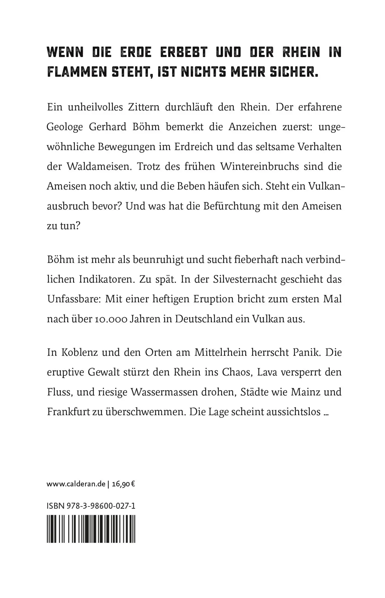 Rückseite: 9783986000271 | Die Flucht der Ameisen | Ein Vulkanausbruch am Rhein | Schreiber