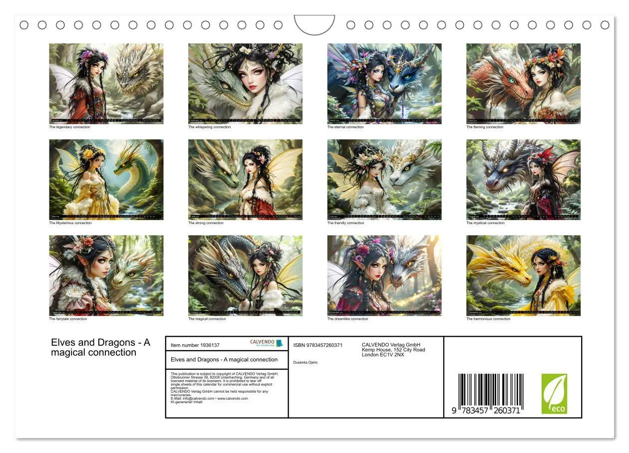 Bild: 9783457260371 | Elves and Dragons - A magical connection (Wall Calendar 2026 DIN A4...