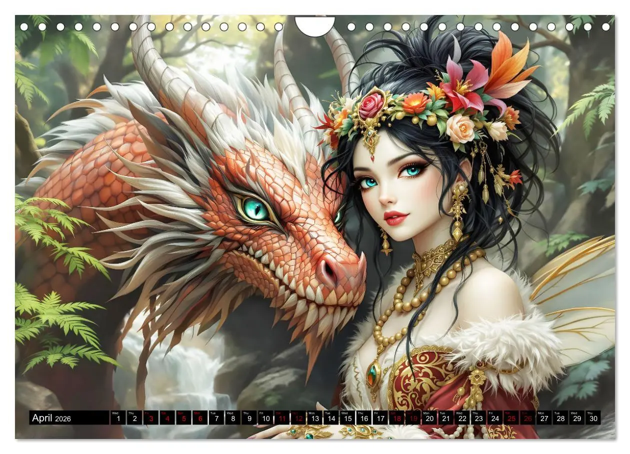 Bild: 9783457260371 | Elves and Dragons - A magical connection (Wall Calendar 2026 DIN A4...