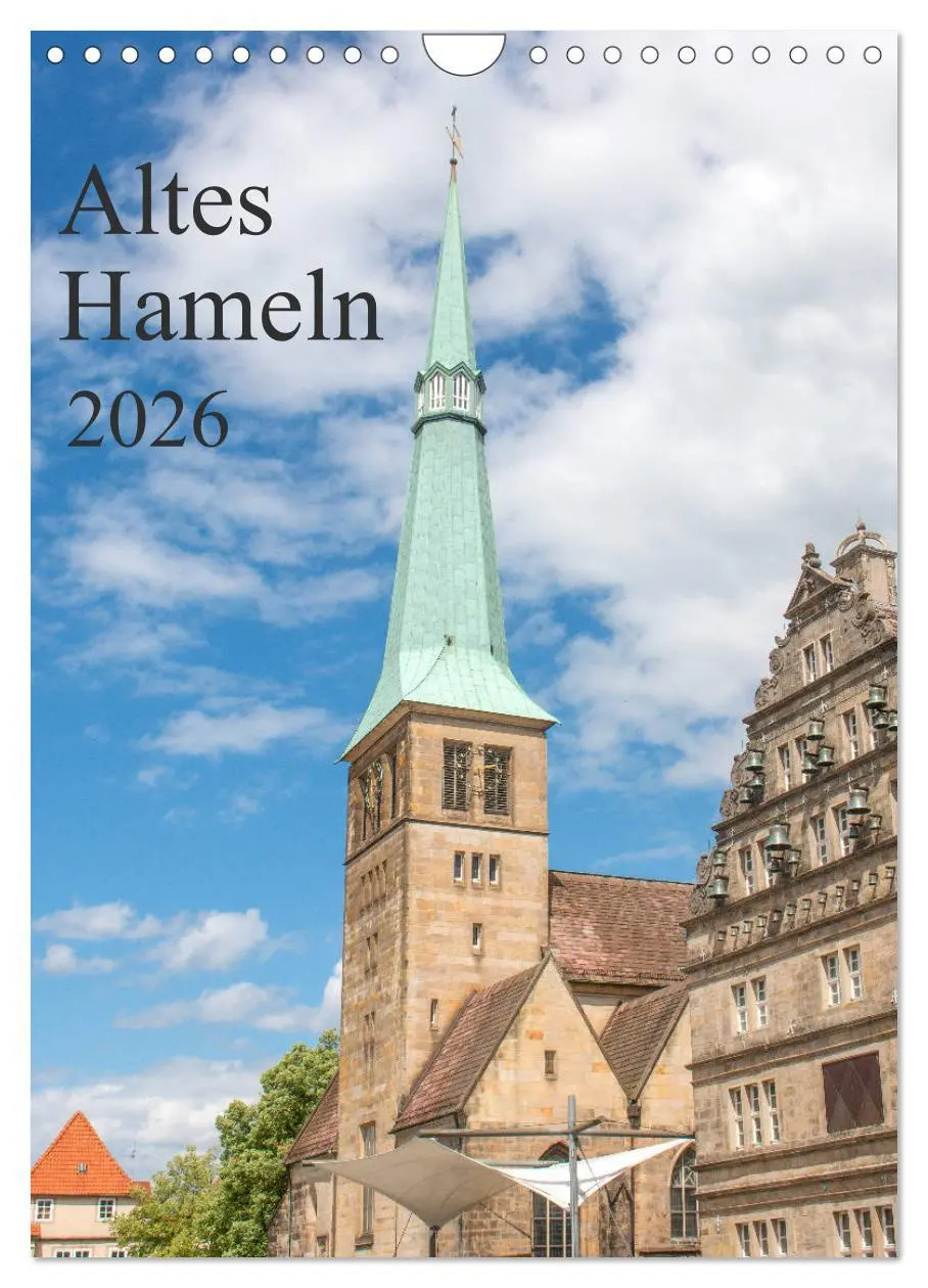 Cover: 9783516350371 | Altes Hameln (Wandkalender 2026 DIN A4 hoch), CALVENDO Monatskalender