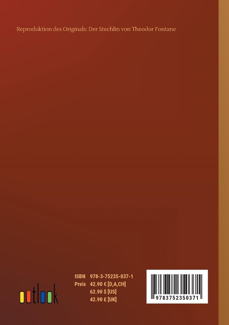 Rückseite: 9783752350371 | Der Stechlin | Theodor Fontane | Taschenbuch | 348 S. | Deutsch | 2020