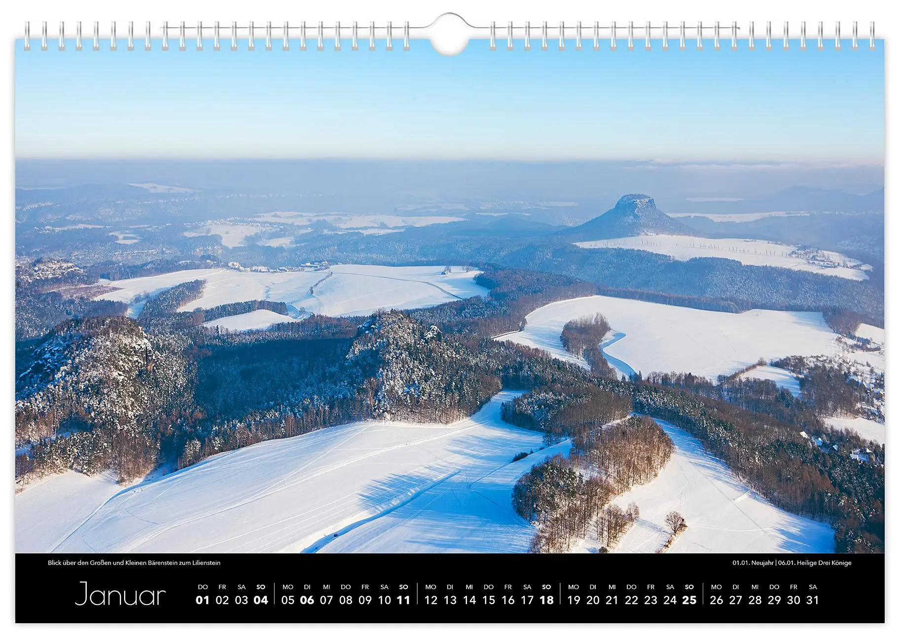 Bild: 9783910680371 | Kalender Sächsische Schweiz Luftaufnahmen 2026 | Peter Schubert | 2026