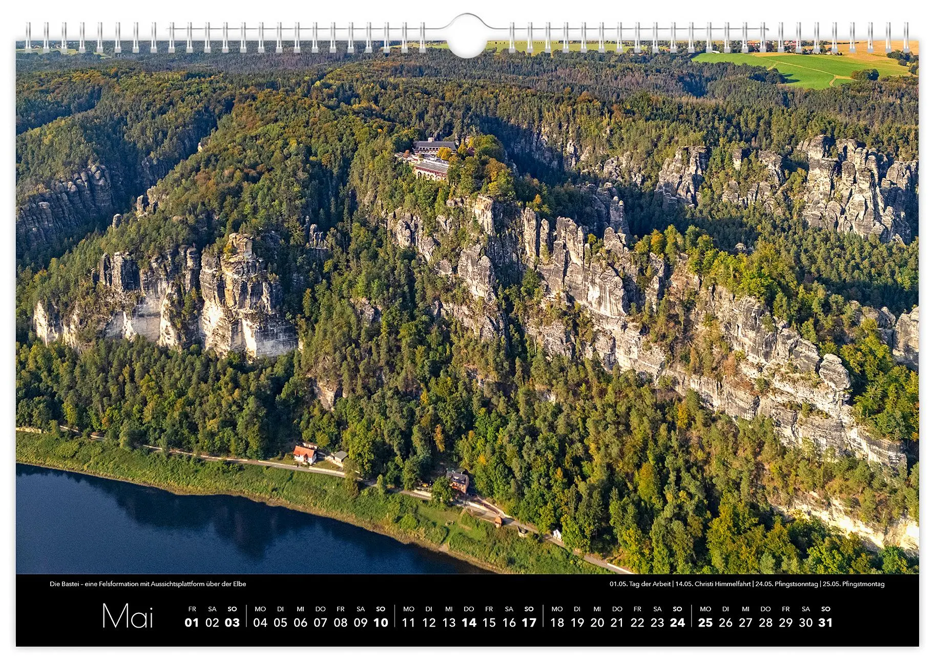 Bild: 9783910680371 | Kalender Sächsische Schweiz Luftaufnahmen 2026 | Peter Schubert | 2026