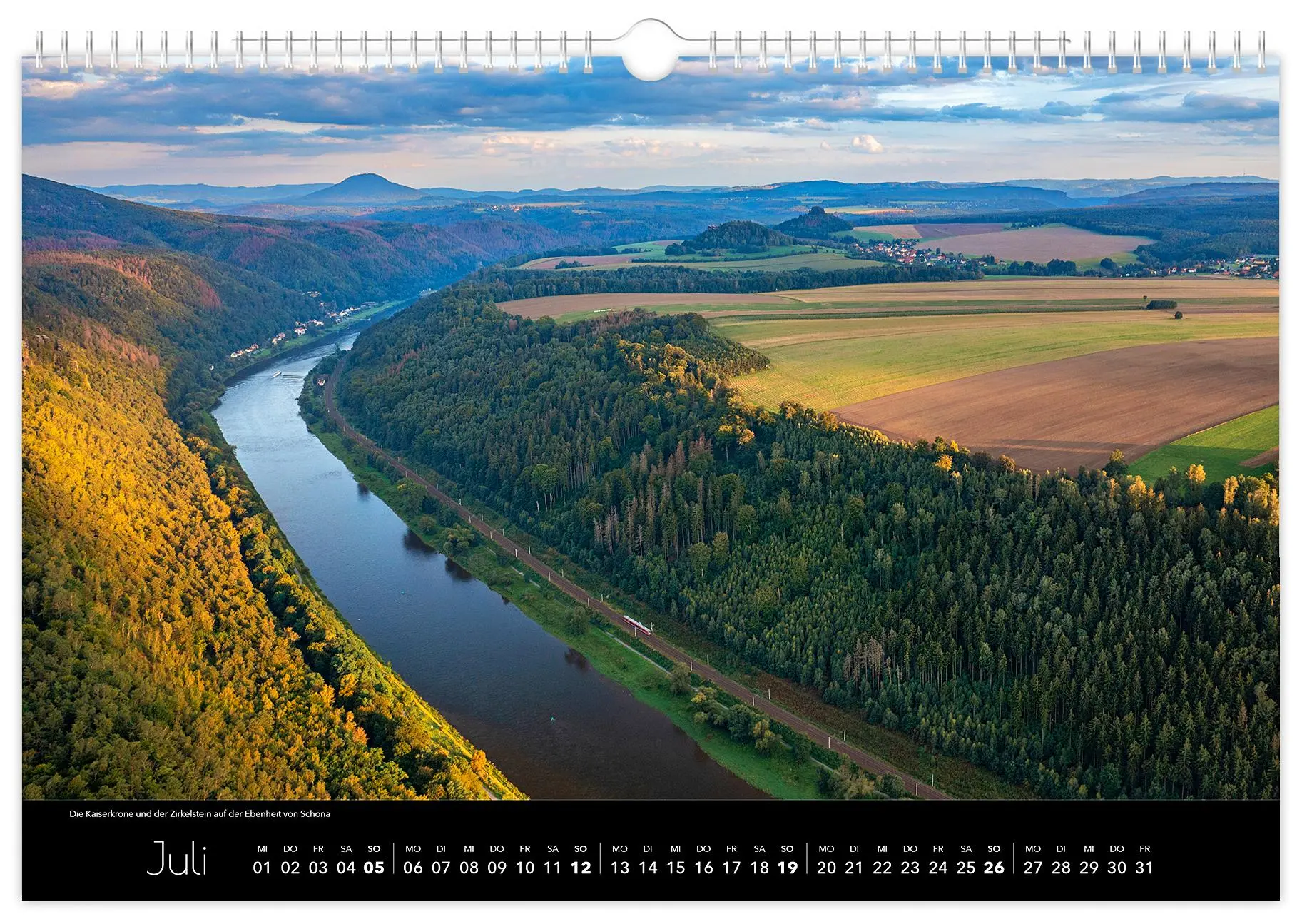 Bild: 9783910680371 | Kalender Sächsische Schweiz Luftaufnahmen 2026 | Peter Schubert | 2026