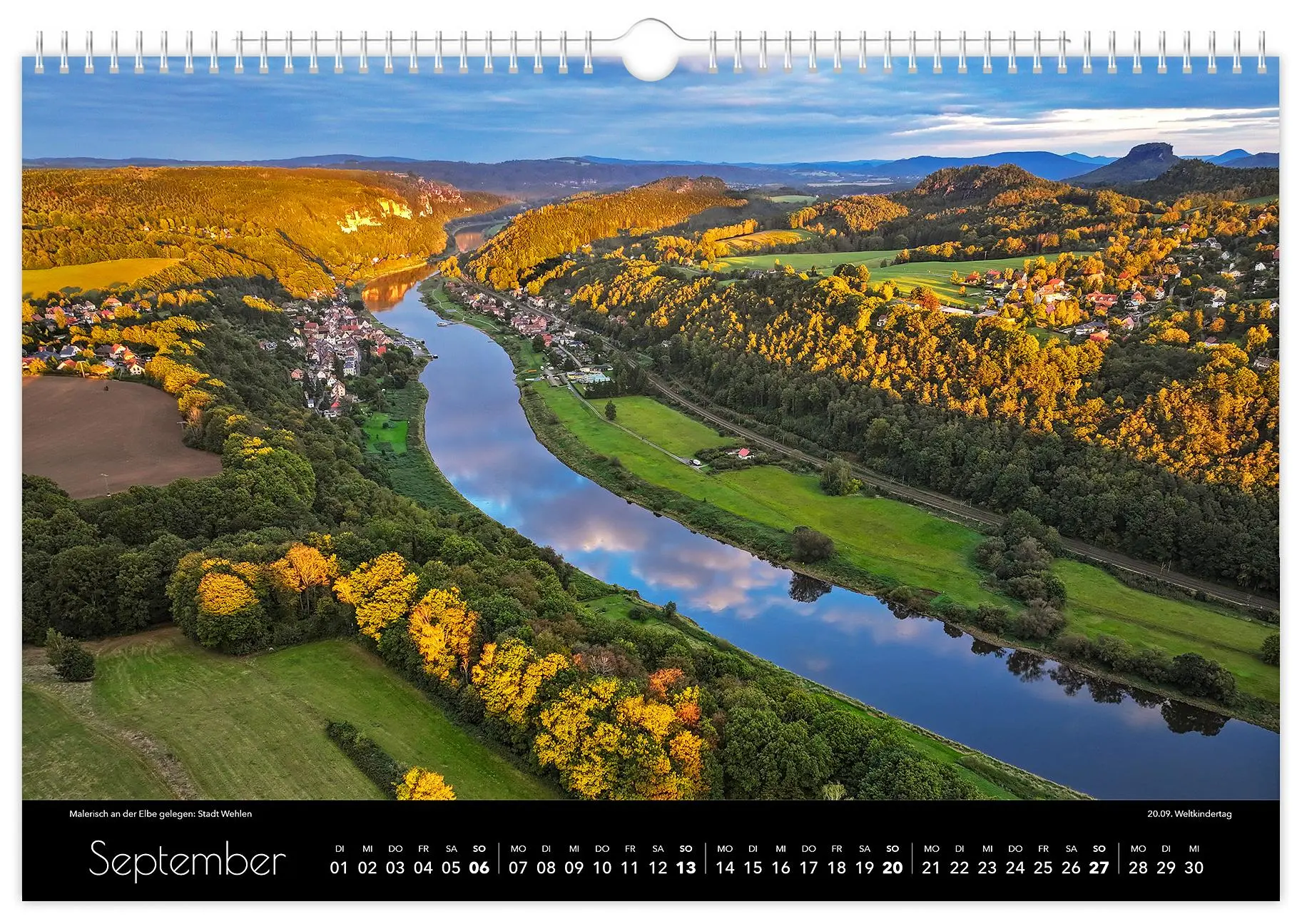 Bild: 9783910680371 | Kalender Sächsische Schweiz Luftaufnahmen 2026 | Peter Schubert | 2026