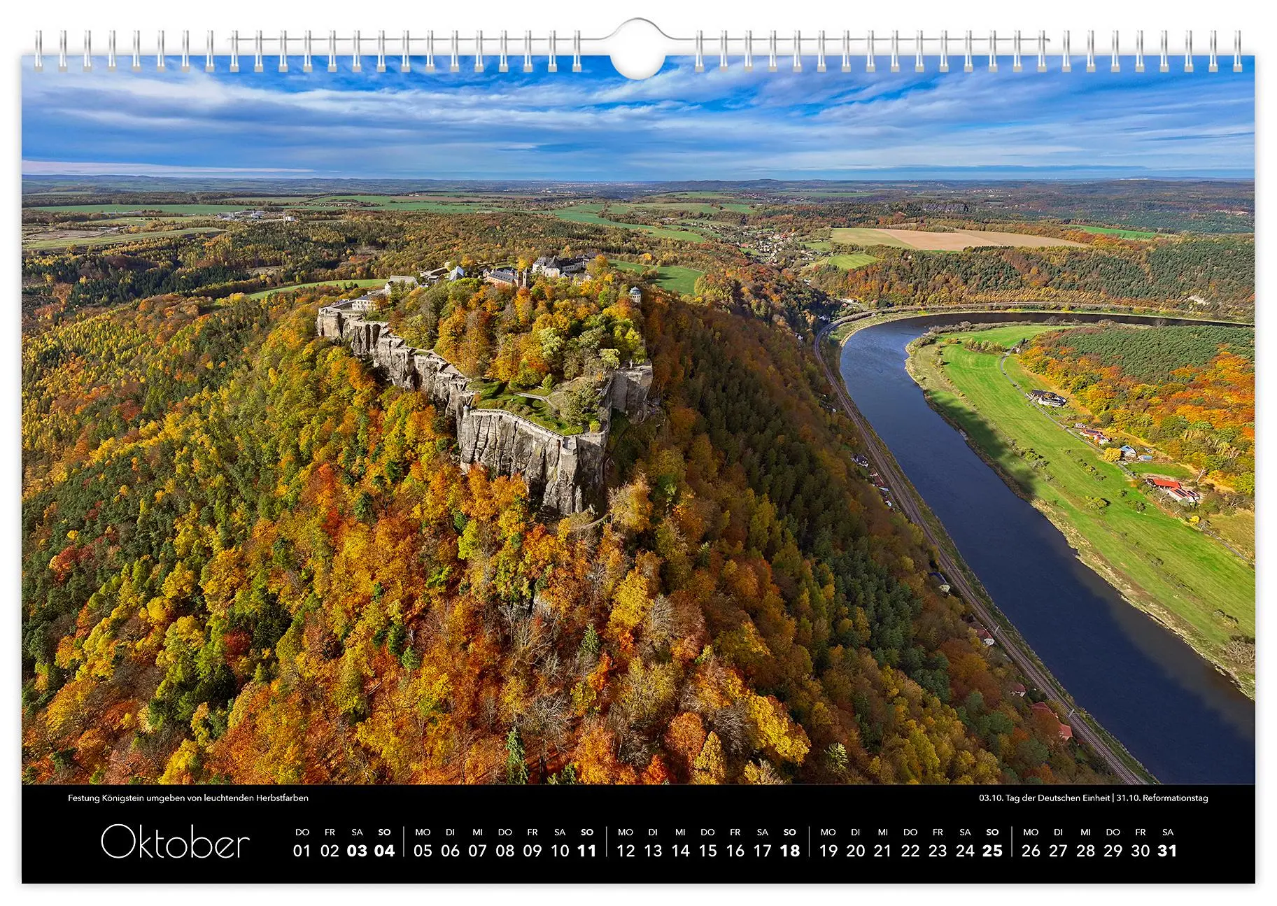 Bild: 9783910680371 | Kalender Sächsische Schweiz Luftaufnahmen 2026 | Peter Schubert | 2026