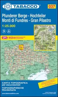 Cover: 9788883150371 | Tabacco Wandern 1 : 25 000 Hochfeiler Pfunderer Berge | (Land-)Karte