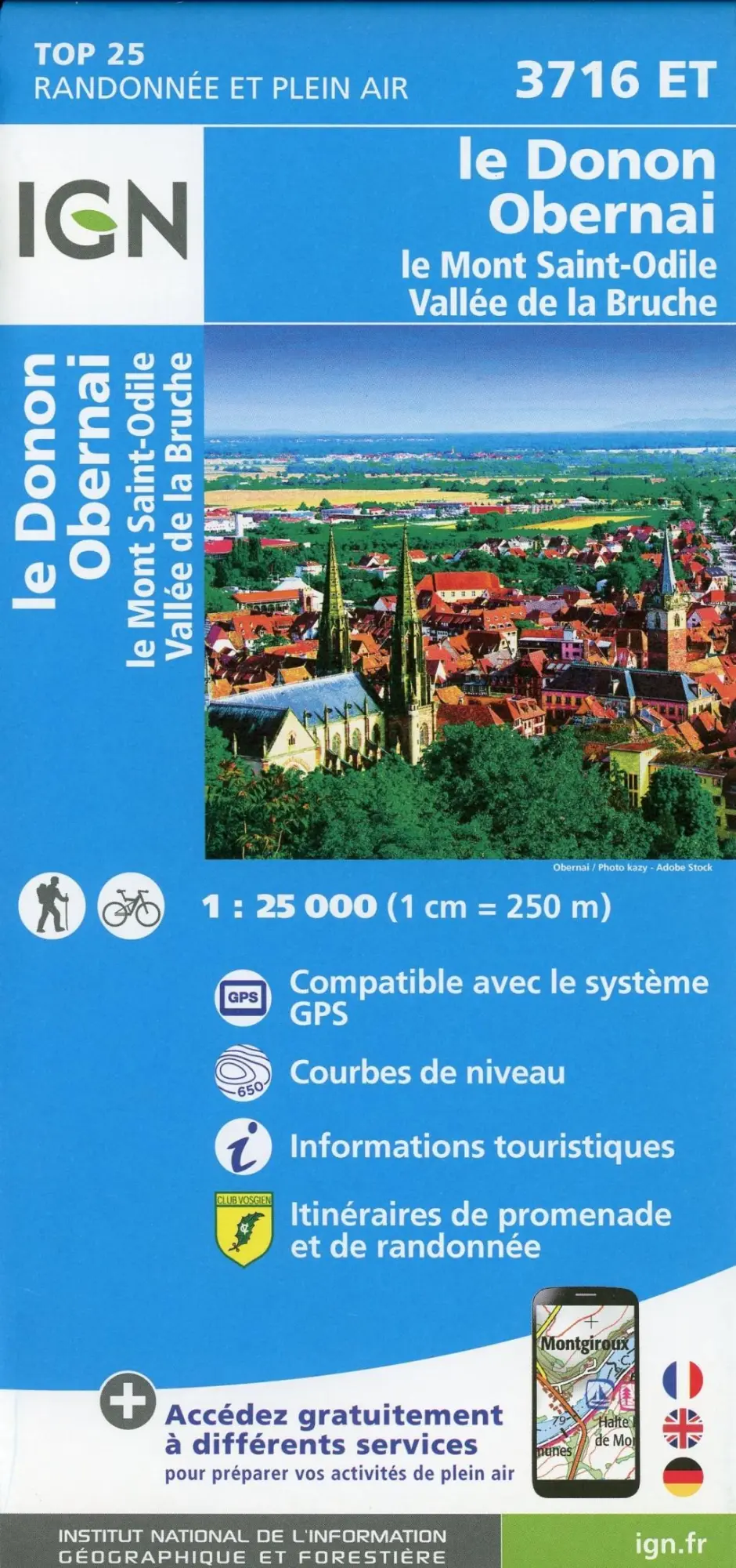 Cover: 9782758550471 | Le Donon.Obernai.Mont-Sainte-Odile.Vallée de la Bruche 1:25 000 | 2020
