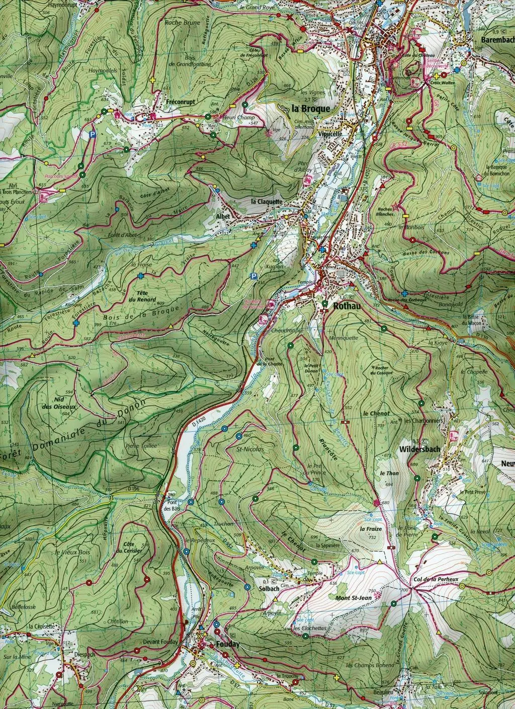 Bild: 9782758550471 | Le Donon.Obernai.Mont-Sainte-Odile.Vallée de la Bruche 1:25 000 | 2020