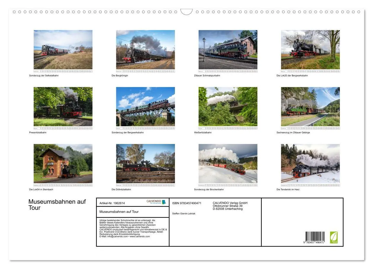 Bild: 9783457490471 | Museumsbahnen auf Tour (Wandkalender 2026 DIN A2 quer), CALVENDO...