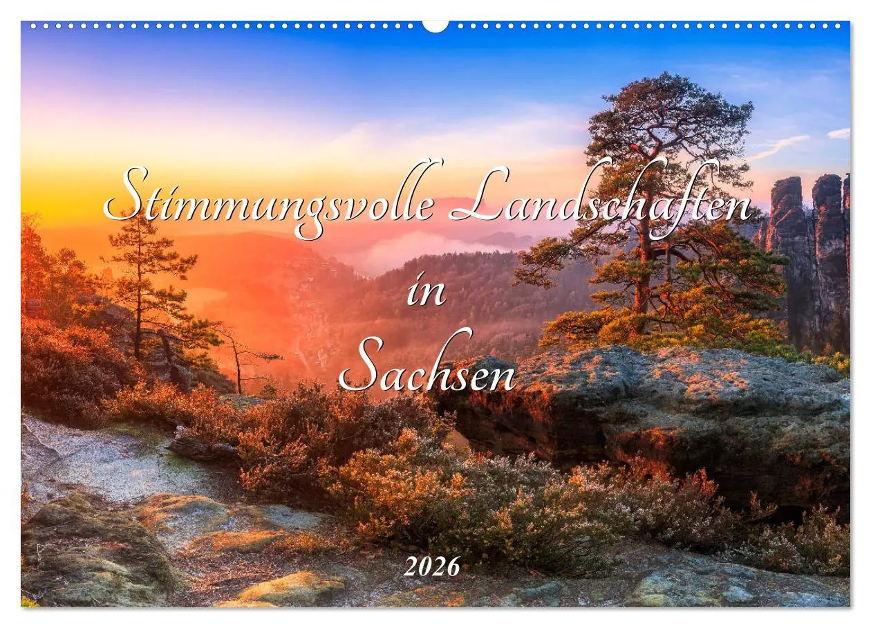 Cover: 9783457630471 | Stimmungsvolle Landschaften in Sachsen 2026 (Wandkalender 2026 DIN...