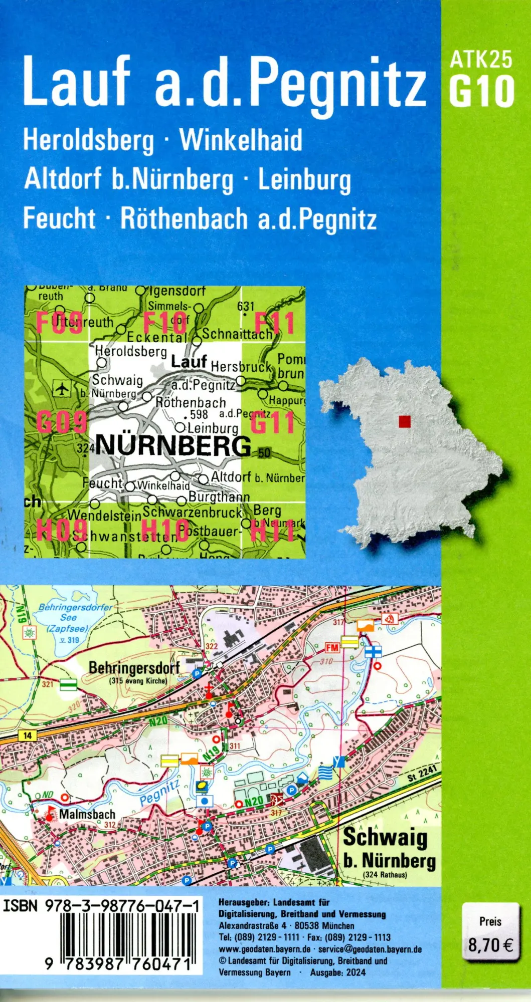 Bild: 9783987760471 | ATK25-G10 Lauf a.d.Pegnitz (Amtliche Topographische Karte 1:25000)