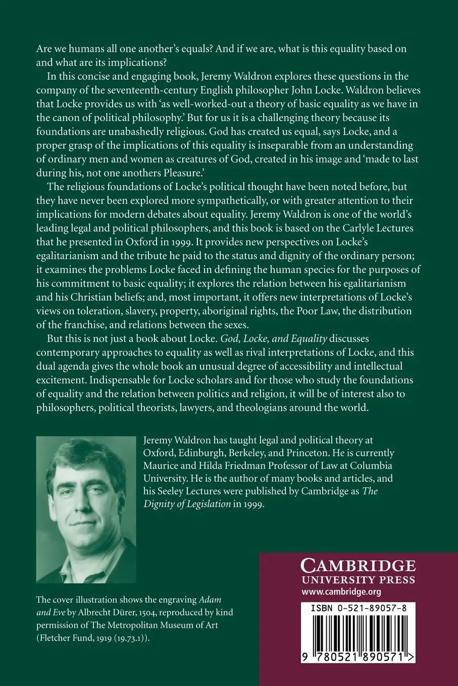 Rückseite: 9780521890571 | God, Locke, and Equality | Jeremy Waldron | Taschenbuch | Englisch