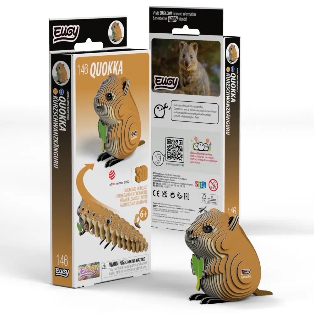 Cover: 9421036940671 | EUGY - 3D Bastelset Kurzschwanzkänguru | Kit (Bastelset) | In Karton