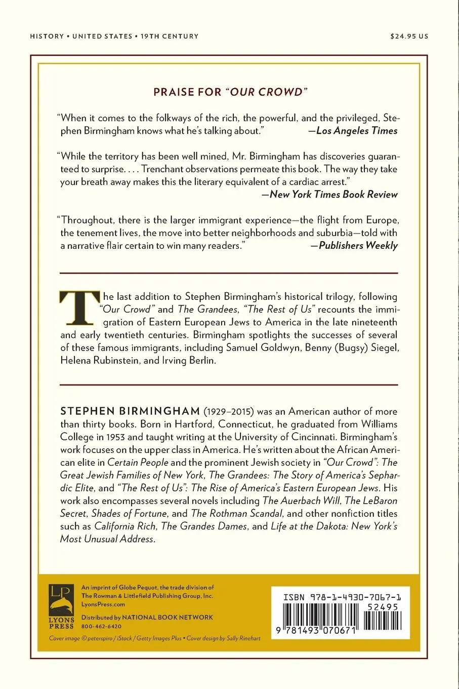 Rückseite: 9781493070671 | "The Rest of Us" | The Rise of America's Eastern European Jews | Buch