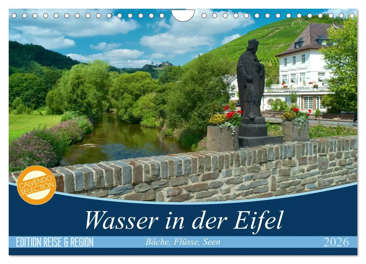 Cover: 9783516180671 | Bäche, Flüsse, Seen - Wasser in der Eifel (Wandkalender 2026 DIN A4...