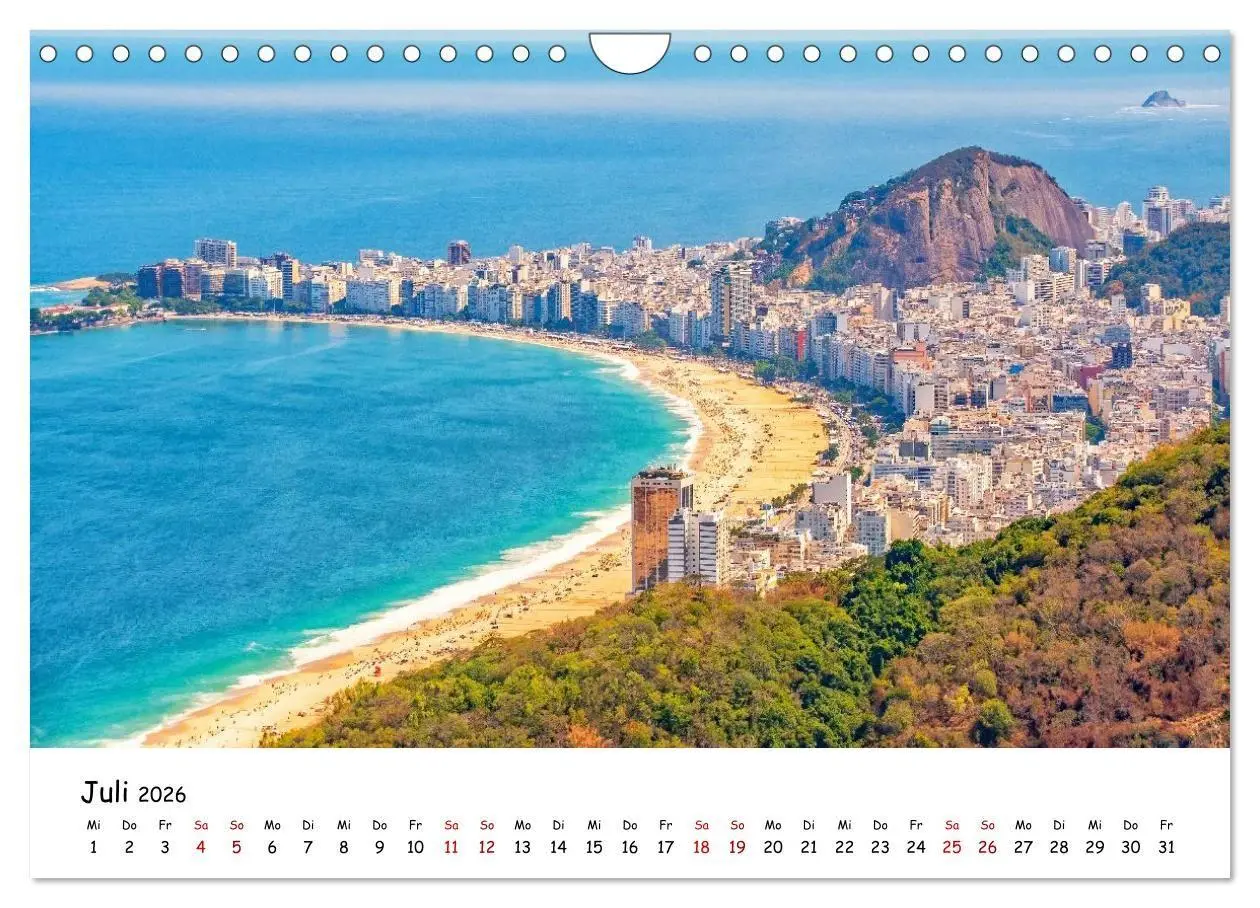 Bild: 9783516700671 | Rio de Janeiro - Küstenmetropole (Wandkalender 2026 DIN A4 quer),...