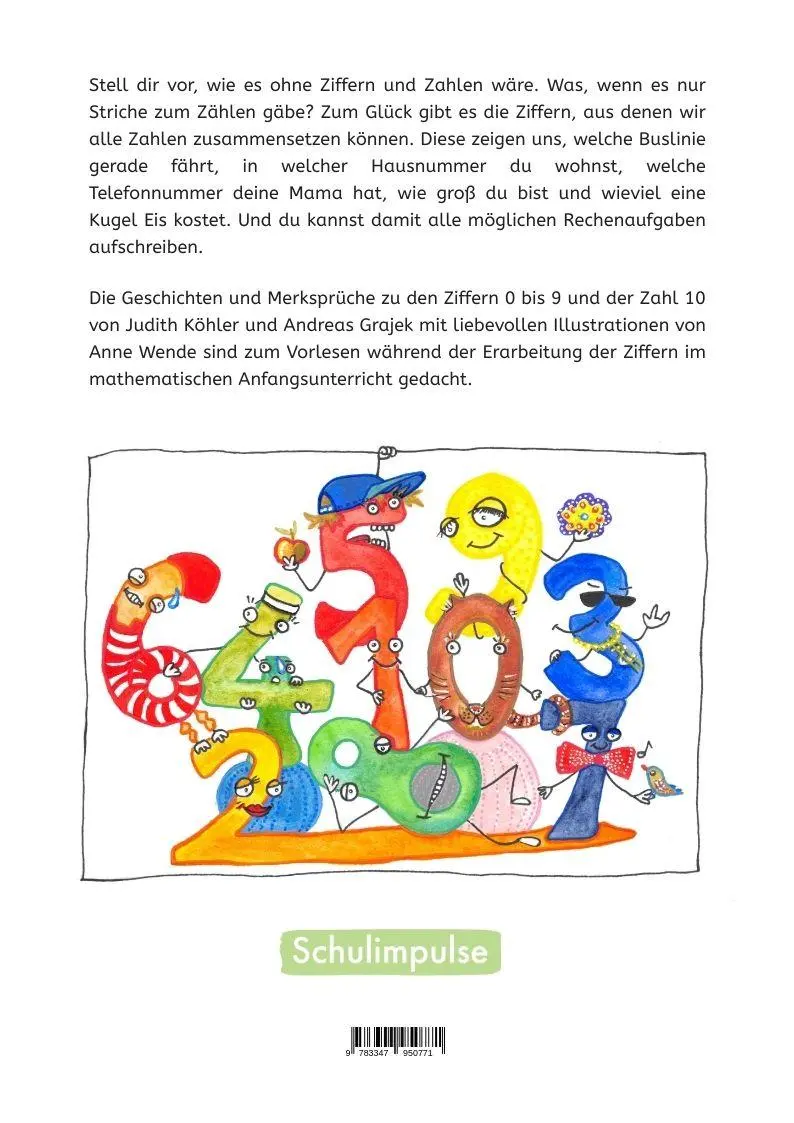 Rückseite: 9783347950771 | Das Zahlenbüchlein | Judith Köhler (u. a.) | Taschenbuch | 44 S.