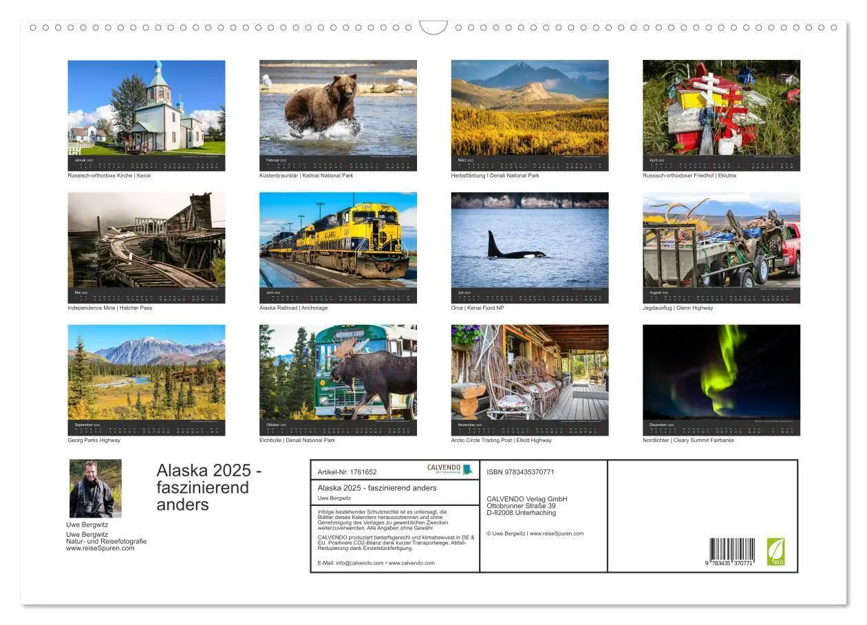 Bild: 9783435370771 | Alaska 2025 - faszinierend anders (Wandkalender 2025 DIN A2 quer),...