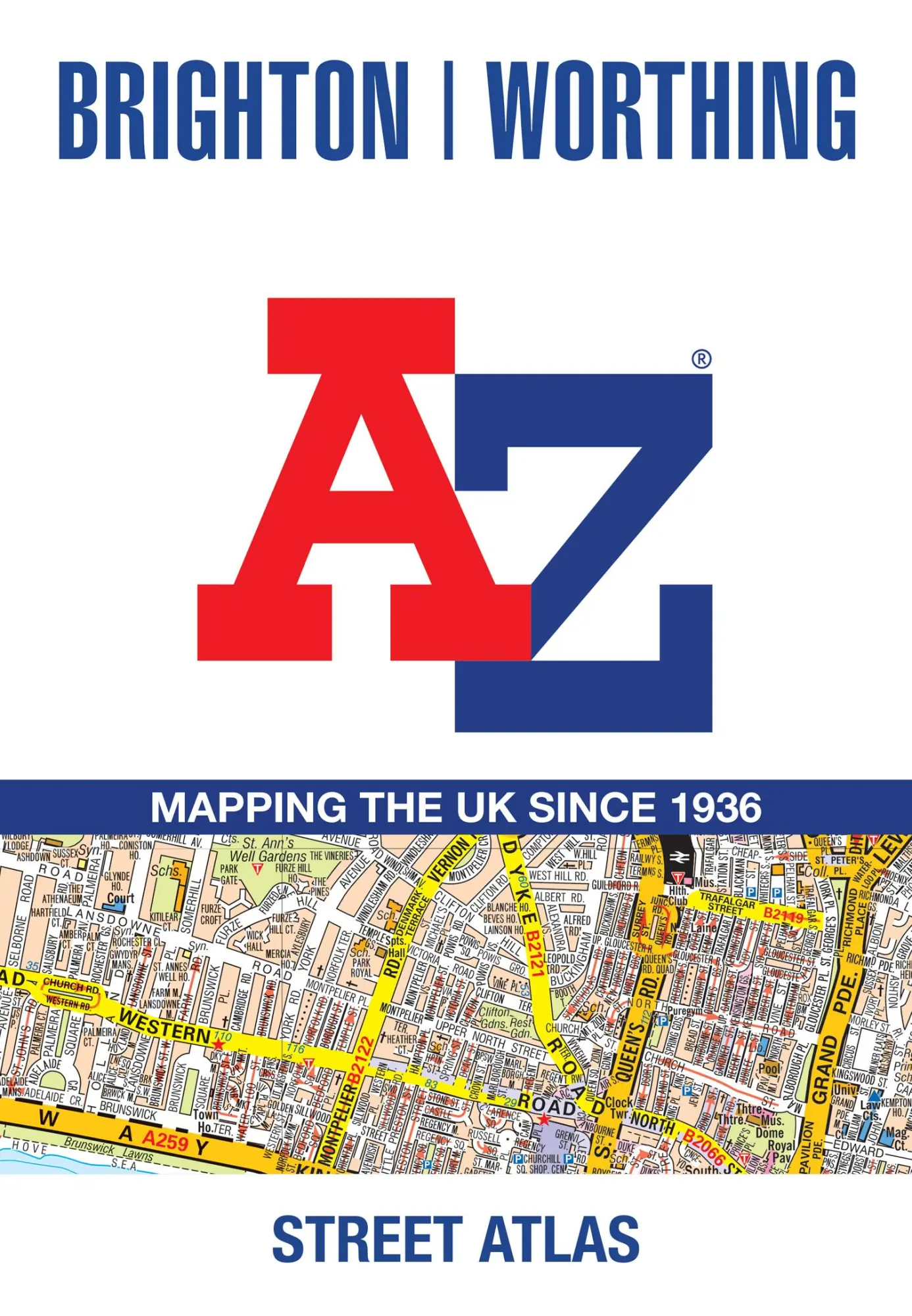 Cover: 9780008730871 | Brighton and Worthing A-Z Street Atlas | A-Z Maps | Taschenbuch | 2025