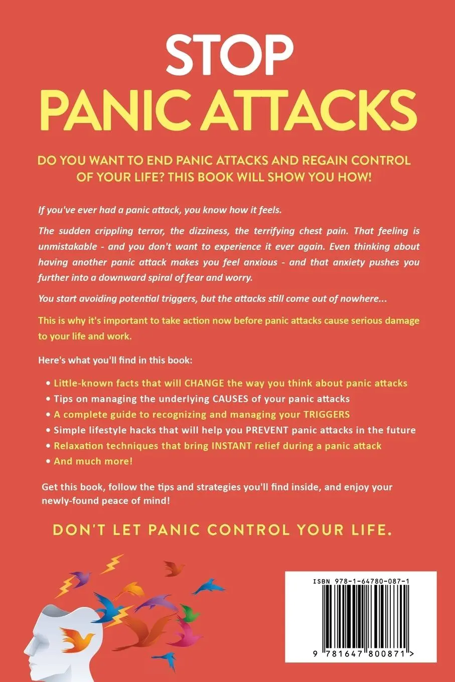 Rückseite: 9781647800871 | Stop Panic Attacks | Derick Howell | Taschenbuch | Englisch | 2020