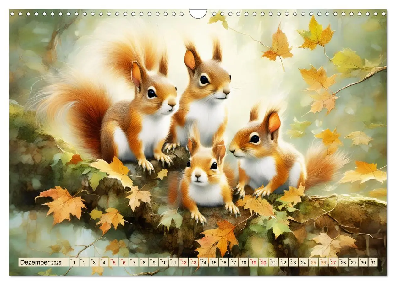 Bild: 9783457380871 | Pelzige süße Freunde (Wandkalender 2026 DIN A3 quer), CALVENDO...
