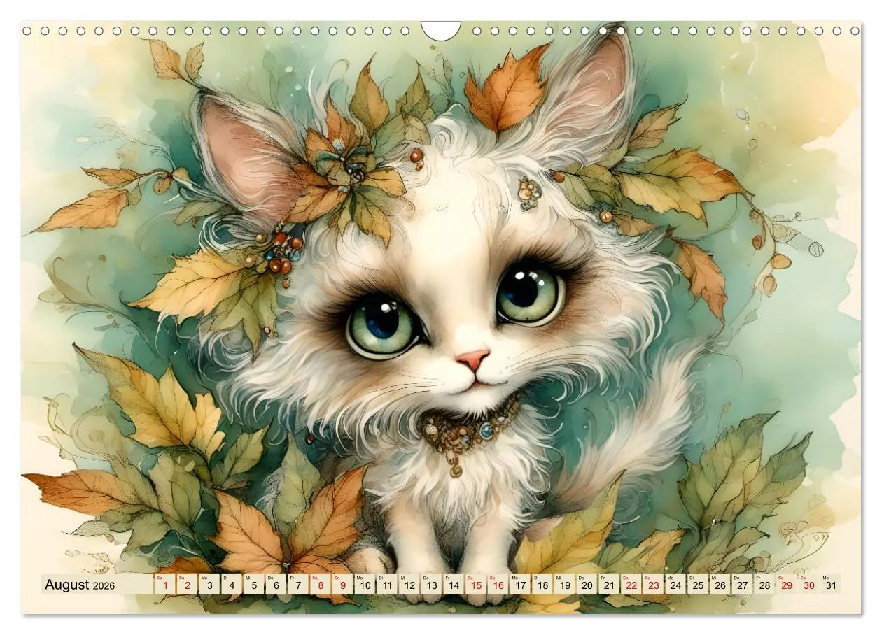 Bild: 9783457380871 | Pelzige süße Freunde (Wandkalender 2026 DIN A3 quer), CALVENDO...