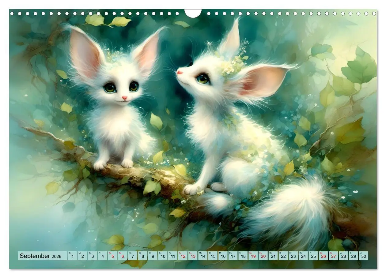 Bild: 9783457380871 | Pelzige süße Freunde (Wandkalender 2026 DIN A3 quer), CALVENDO...