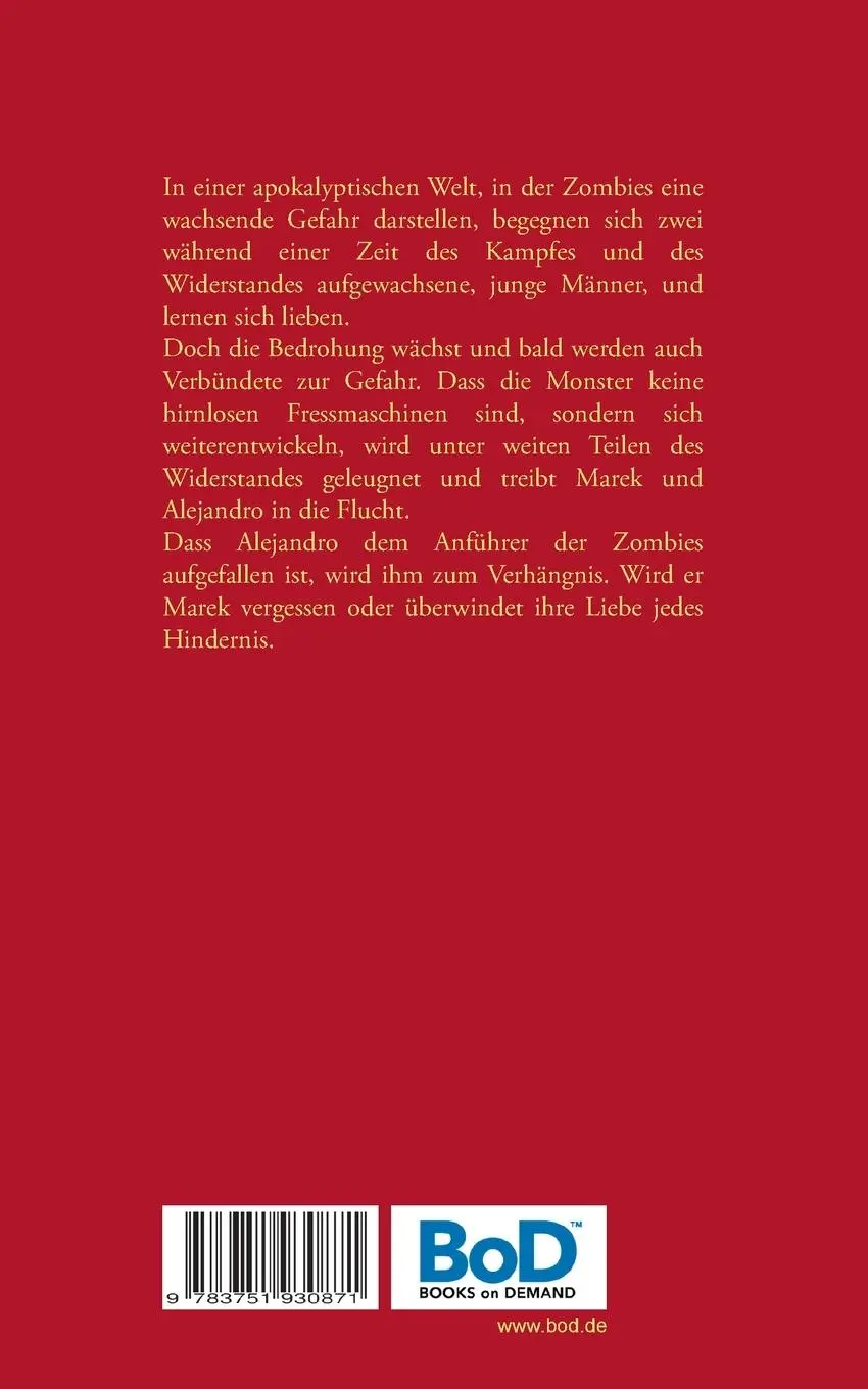Rückseite: 9783751930871 | Welt der Zombies | Der Untote in ihm - Gay Romance | Sigrid Lenz