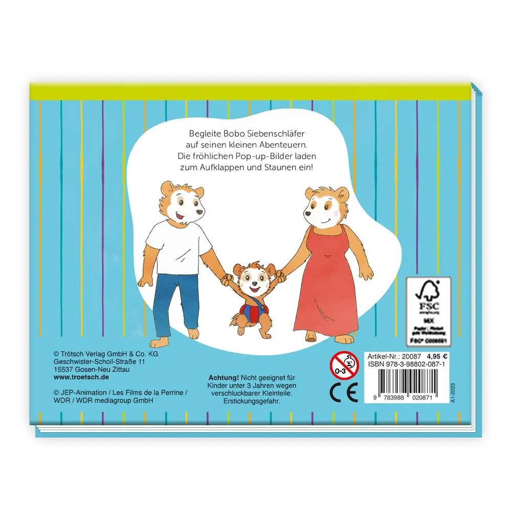 Rückseite: 9783988020871 | Trötsch Bobo Siebenschläfer Pop-up-Buch | Trötsch Verlag | Buch | 2023