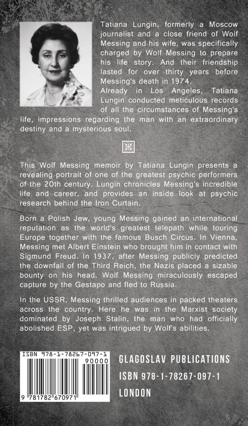 Rückseite: 9781782670971 | Wolf Messing | The True Story of Russia`s Greatest Psychic | Lungin