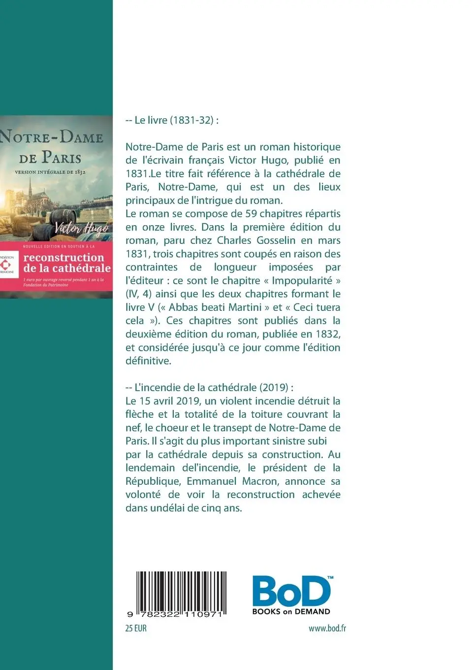 Rückseite: 9782322110971 | Notre-Dame de Paris | Victor Hugo | Taschenbuch | 340 S. | Französisch