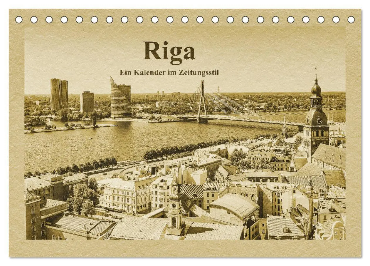 Cover: 9783435420971 | Riga - Ein Kalender im Zeitungsstil (Tischkalender 2025 DIN A5...