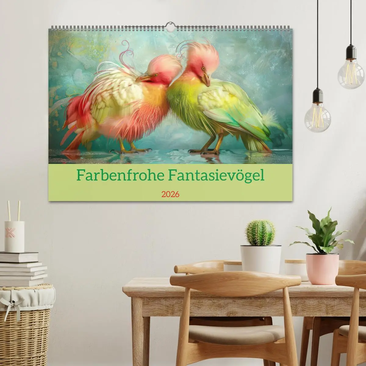 Bild: 9783457370971 | Farbenfrohe Fantasievögel (Wandkalender 2026 DIN A2 quer), CALVENDO...