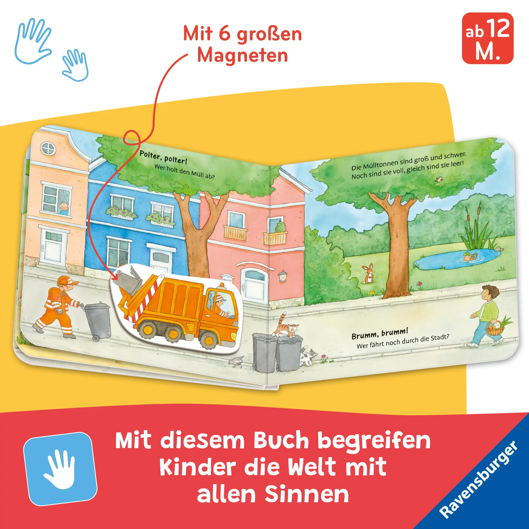 Bild: 9783473420971 | Mein erstes Magnetbuch - Was fährt wo? Fahrzeuge | Sandra Grimm | Buch