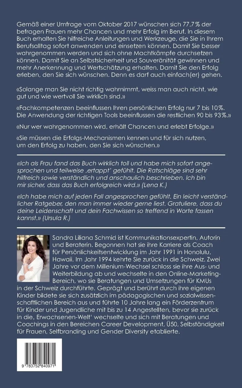 Rückseite: 9783752840971 | Business-Skills für Frauen | Sandra Liliana Schmid | Taschenbuch