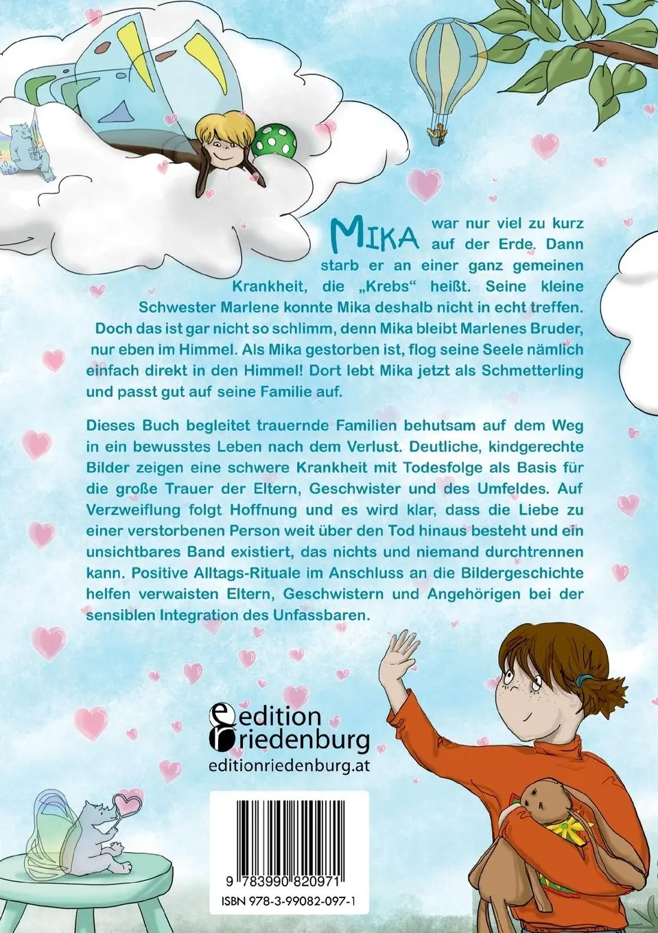 Rückseite: 9783990820971 | Mein Bruder lebt jetzt im Himmel - Eine liebevolle Bildergeschichte...