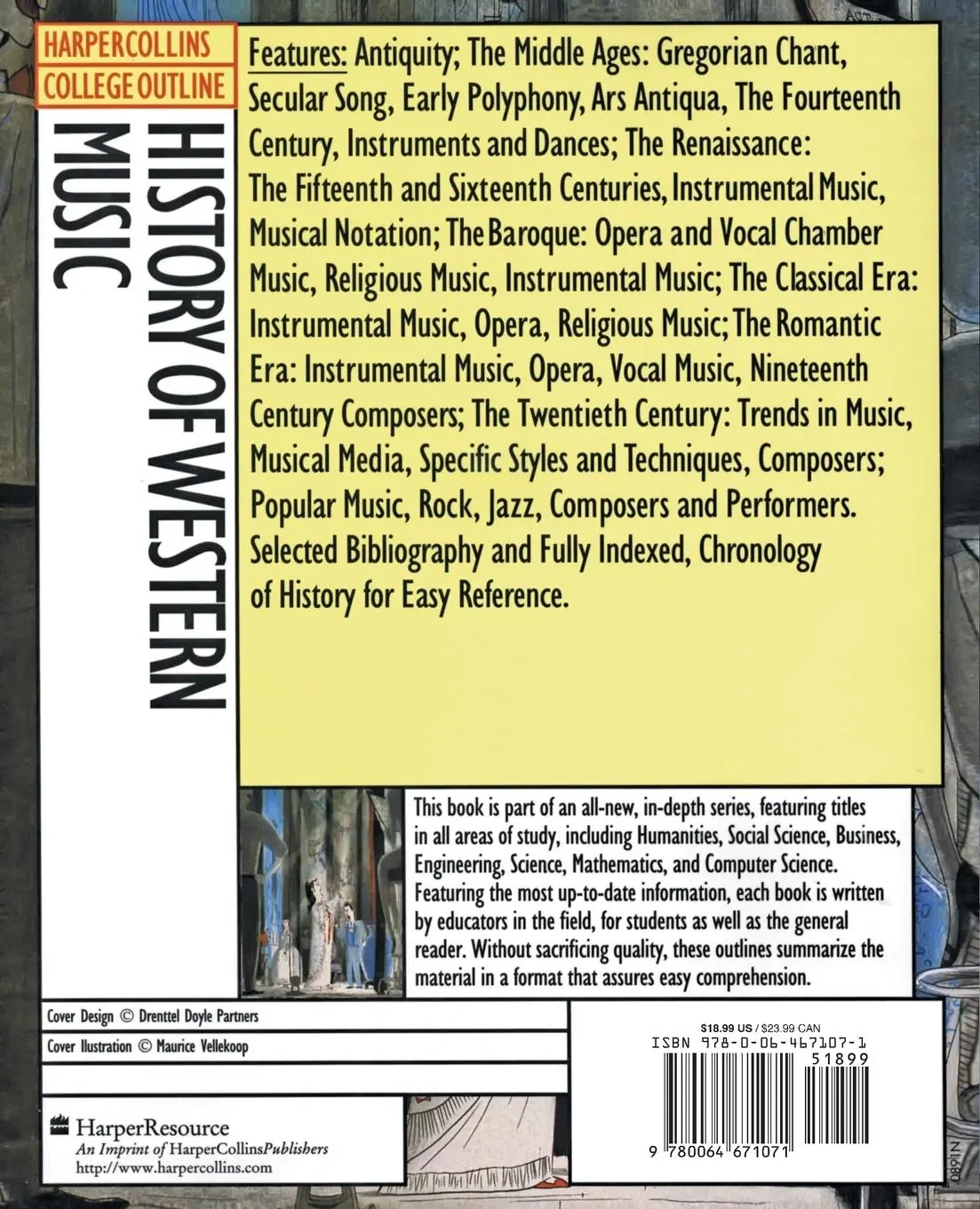 Rückseite: 9780064671071 | HarperCollins College Outline History of Western Music | Hugh M Miller