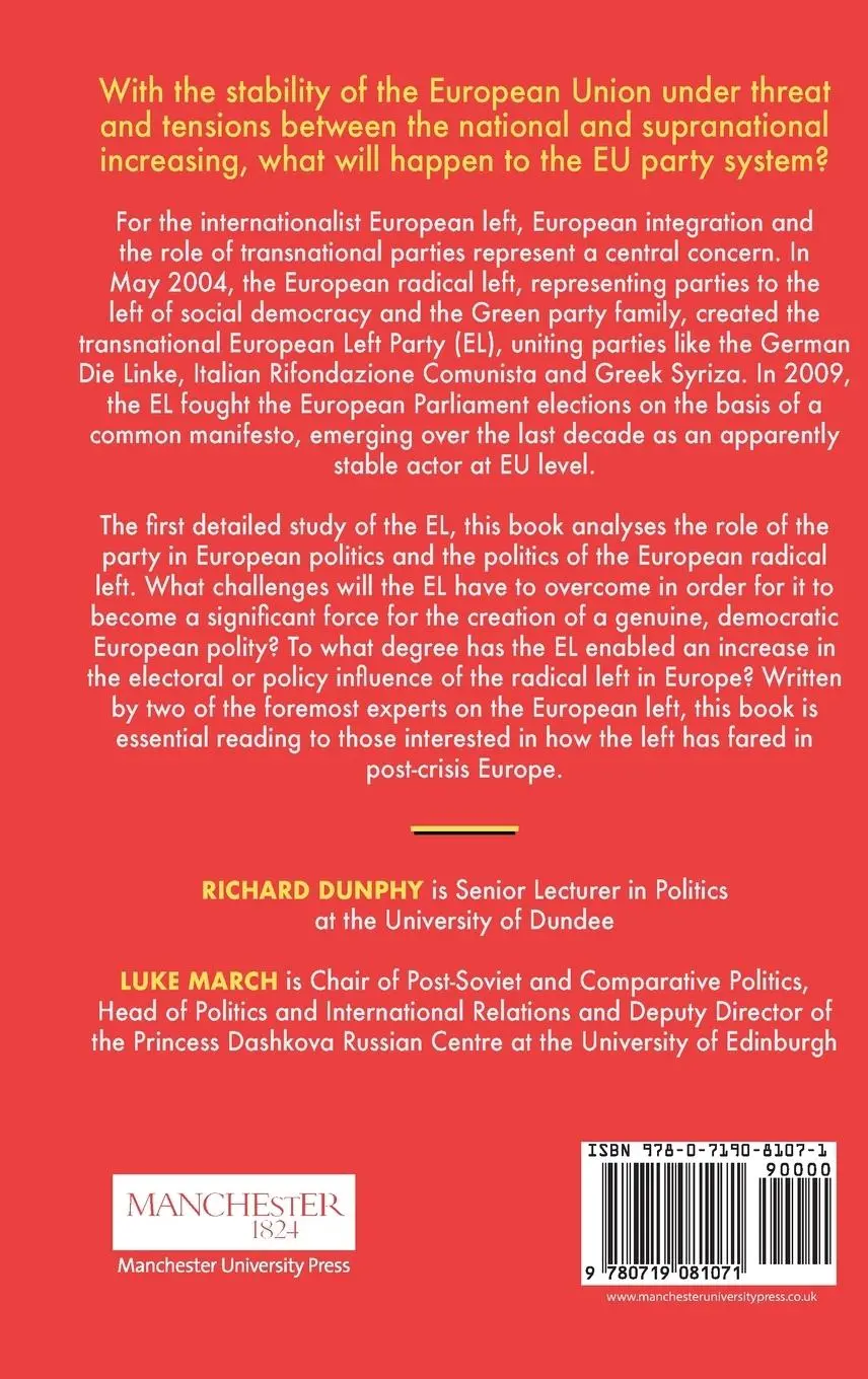 Rückseite: 9780719081071 | The European Left Party | Luke March (u. a.) | Buch | Gebunden | 2019