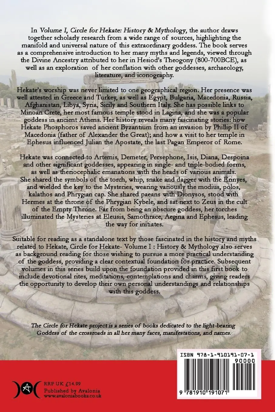 Rückseite: 9781910191071 | Circle for Hekate - Volume I | History &amp; Mythology | Sorita D'Este