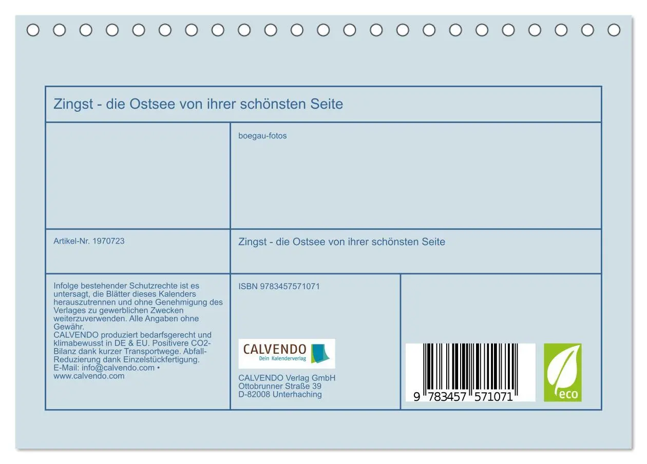 Bild: 9783457571071 | Zingst - die Ostsee von ihrer schönsten Seite (Tischkalender 2026...