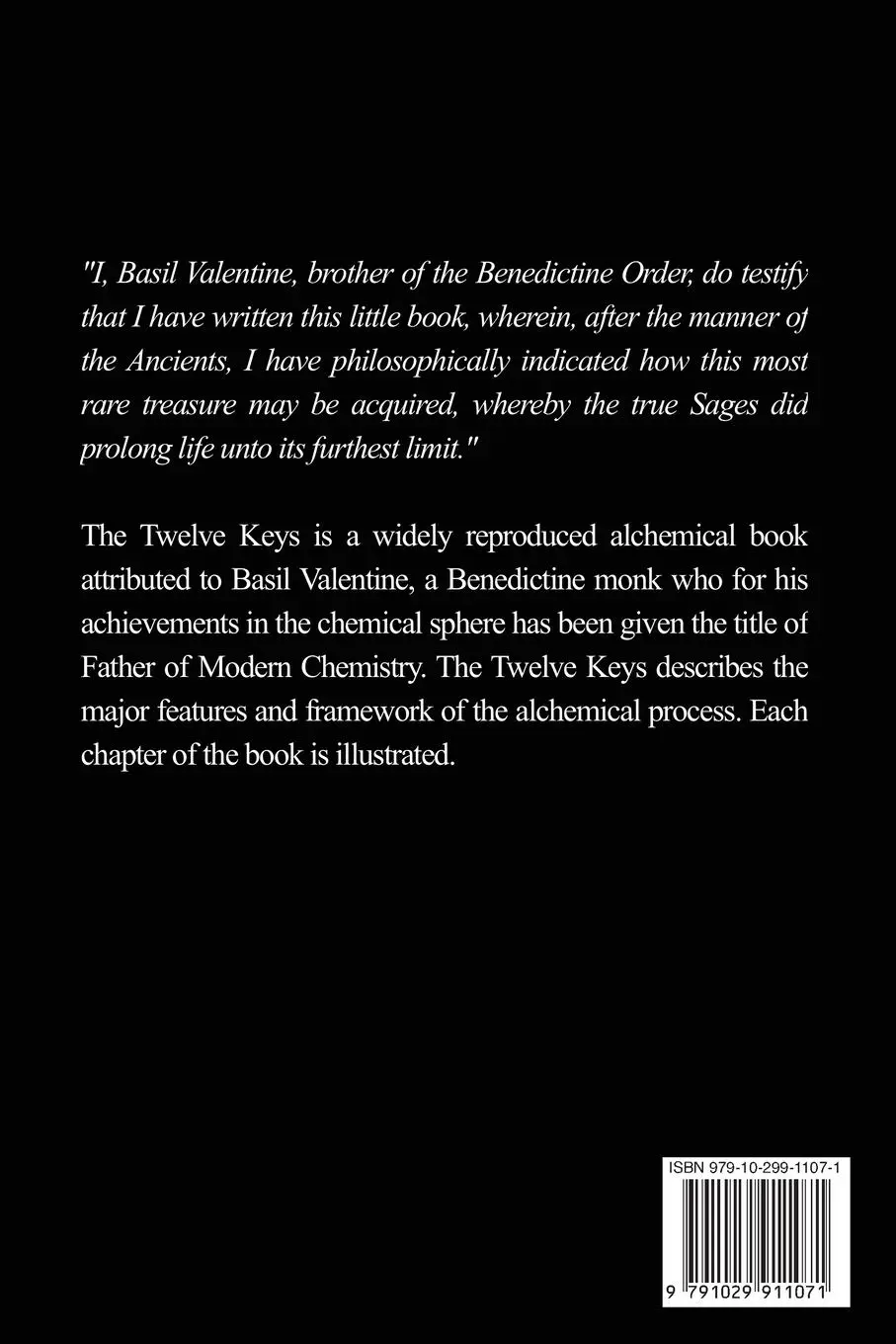 Rückseite: 9791029911071 | Twelve Keys | Illustrated Alchemical book | Basil Valentine | Buch