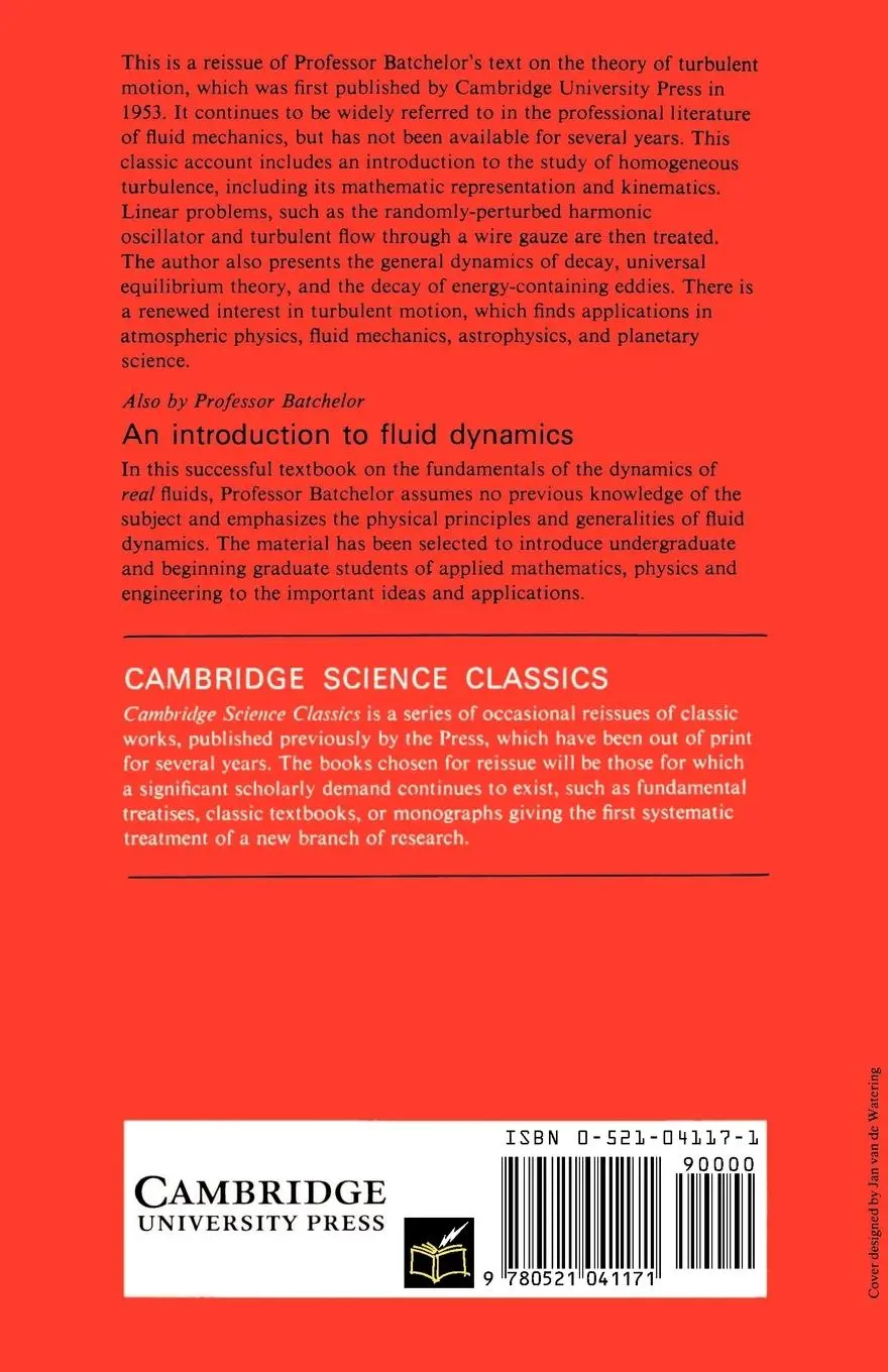Rückseite: 9780521041171 | The Theory of Homogeneous Turbulence | G. K. Batchelor | Taschenbuch