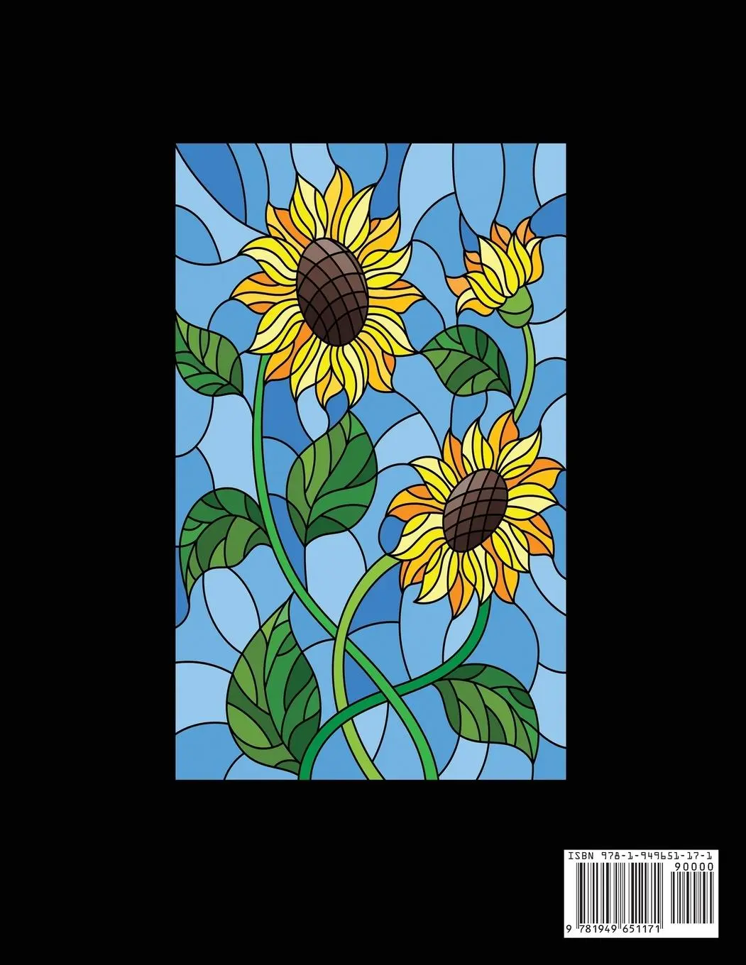 Rückseite: 9781949651171 | Stained Glass Coloring Book | Flower Designs | Creative Coloring
